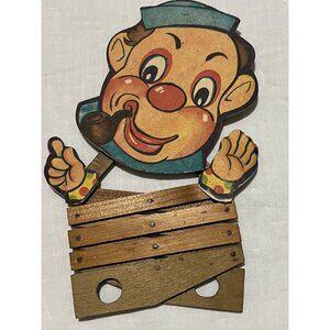 Accordion Clown Face Toy Vintage 1940s Halloween Decoration